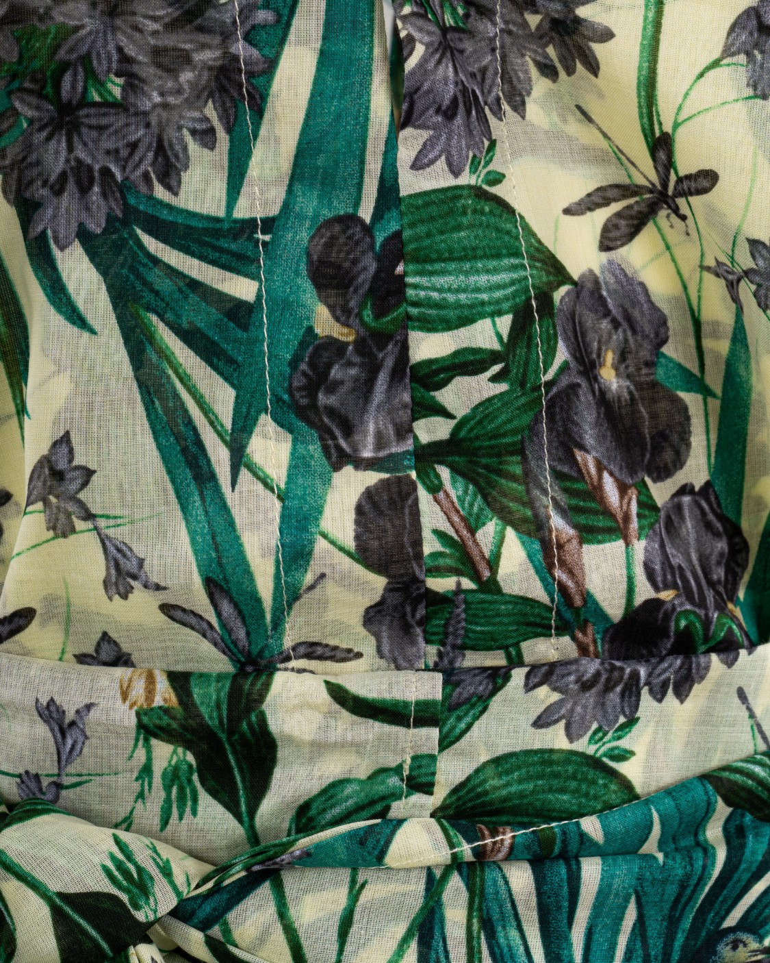 shop SAMANTHA SUNG  Abito: Samantha Sung abito "Eva Vintage Iris".
Maniche a 3/4.
Chiusura al collo con lacci.
Cintura al punto vita.
Composizione: 100% Cotone.
Made in South Korea.. EVA VINTAGE IRIS-SOFT YELLOW number 5192821